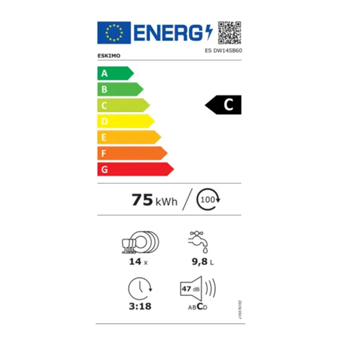 Pluntirio Piaton Eskimo ES DW14SB60 Inox 60 cm C